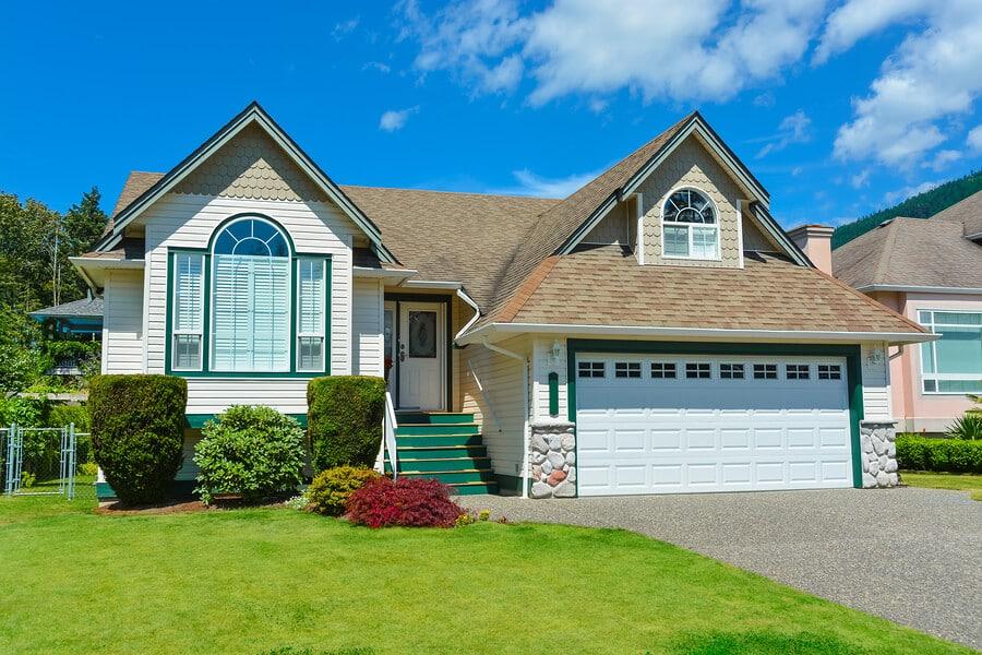 modern house with garage