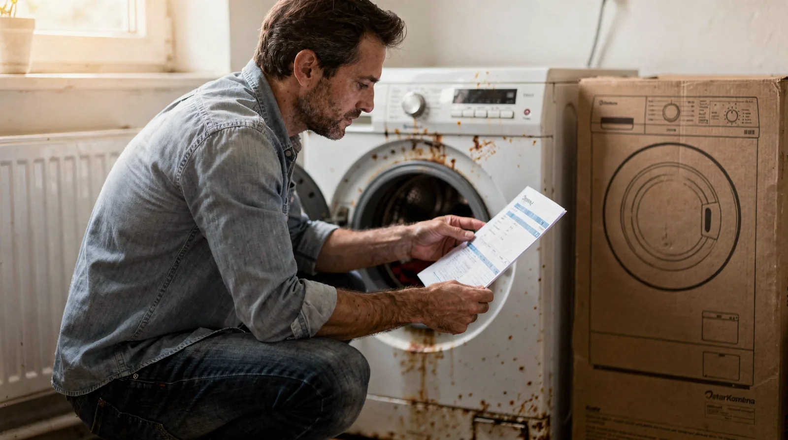 Moderate damage such as warping or rusting that affects structural integrity makes replacement the more